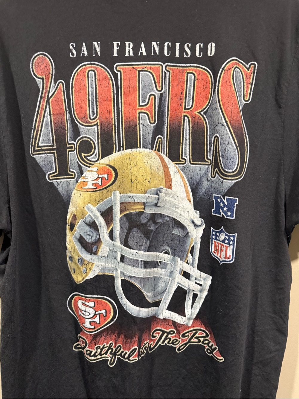 San Francisco 49ers NFL Nfc double graphic big print Black Graphic Tee mens XL image 6